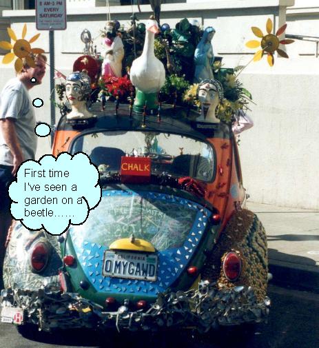 An 'Art Car' at the 'How Berkeley can you be?' parade, September 2001