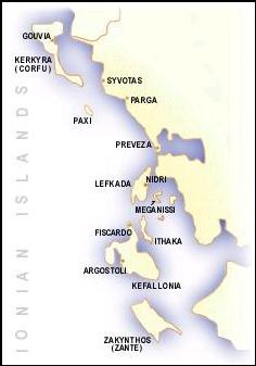 Map of Ionian Sea